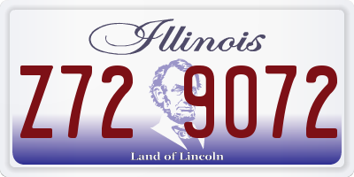 IL license plate Z729072