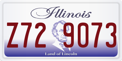 IL license plate Z729073