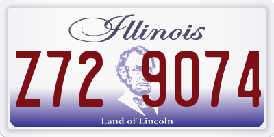 IL license plate Z729074