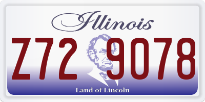 IL license plate Z729078