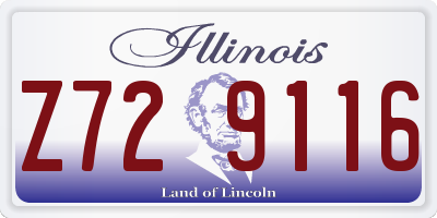 IL license plate Z729116