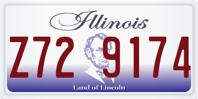 IL license plate Z729174