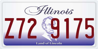 IL license plate Z729175