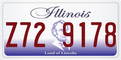 IL license plate Z729178