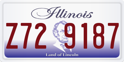 IL license plate Z729187