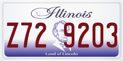 IL license plate Z729203
