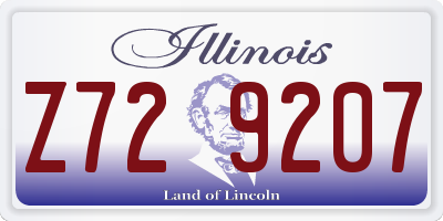 IL license plate Z729207