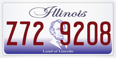 IL license plate Z729208