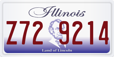 IL license plate Z729214