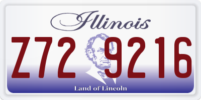 IL license plate Z729216