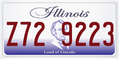 IL license plate Z729223