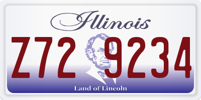 IL license plate Z729234
