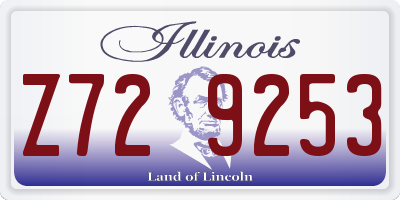 IL license plate Z729253