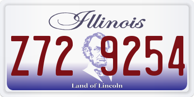 IL license plate Z729254