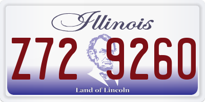 IL license plate Z729260