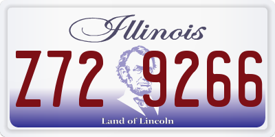 IL license plate Z729266