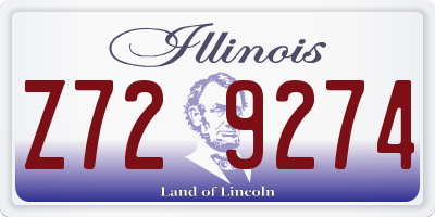 IL license plate Z729274