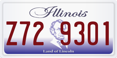 IL license plate Z729301