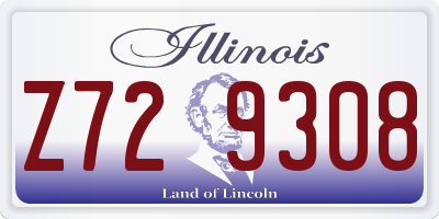 IL license plate Z729308