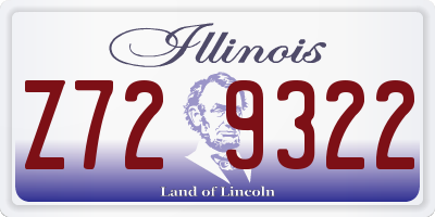 IL license plate Z729322