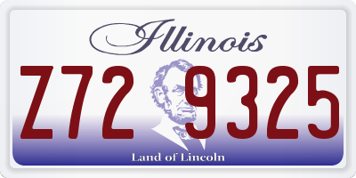 IL license plate Z729325