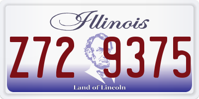 IL license plate Z729375