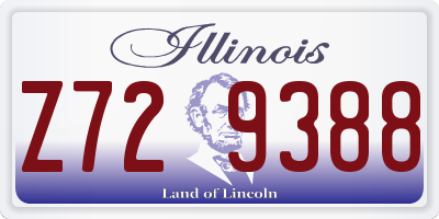 IL license plate Z729388