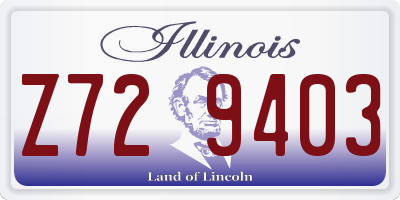 IL license plate Z729403