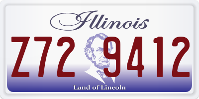 IL license plate Z729412