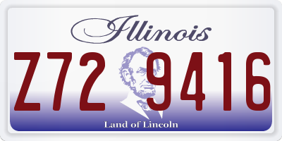 IL license plate Z729416