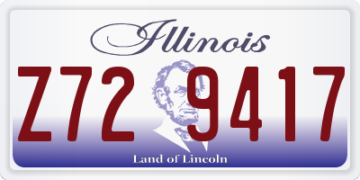 IL license plate Z729417