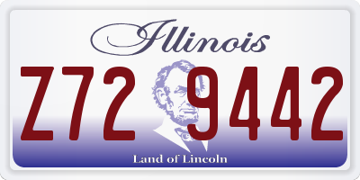 IL license plate Z729442