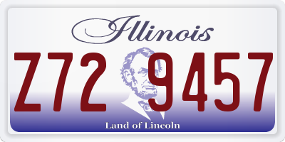 IL license plate Z729457
