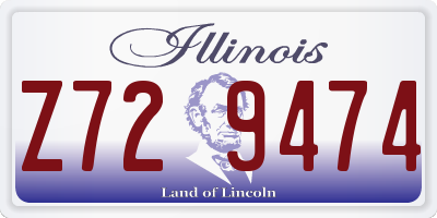 IL license plate Z729474