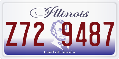 IL license plate Z729487