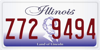 IL license plate Z729494