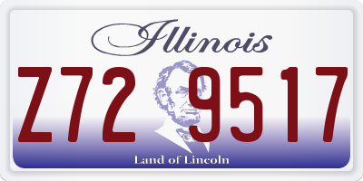 IL license plate Z729517