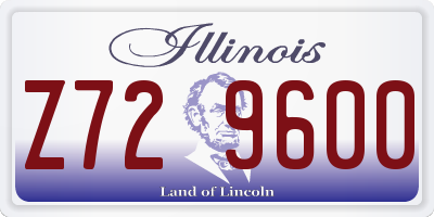 IL license plate Z729600
