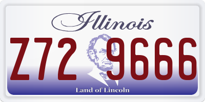 IL license plate Z729666