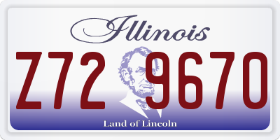 IL license plate Z729670