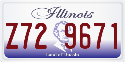 IL license plate Z729671