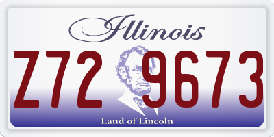 IL license plate Z729673