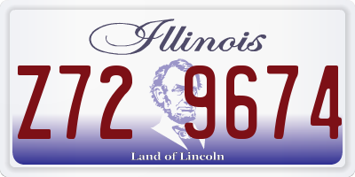 IL license plate Z729674