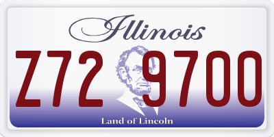 IL license plate Z729700
