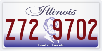IL license plate Z729702