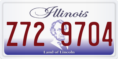 IL license plate Z729704