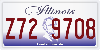IL license plate Z729708