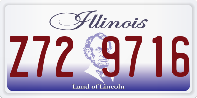 IL license plate Z729716