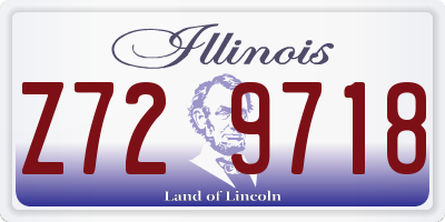 IL license plate Z729718