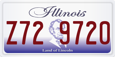 IL license plate Z729720